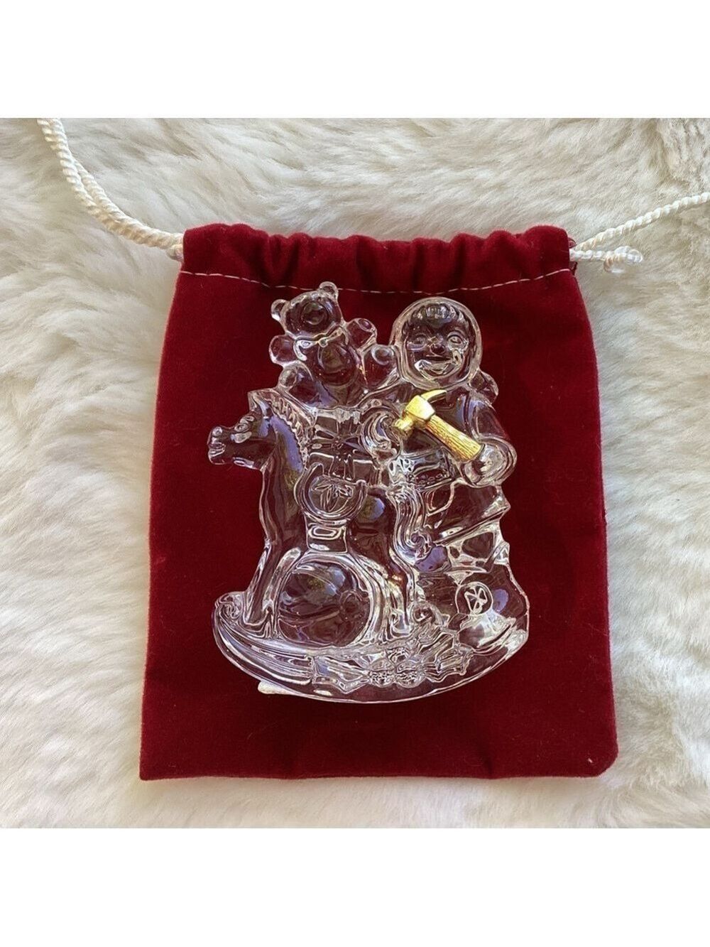 Waterford Marquis Crystal Elves Making The Toys Figurine
